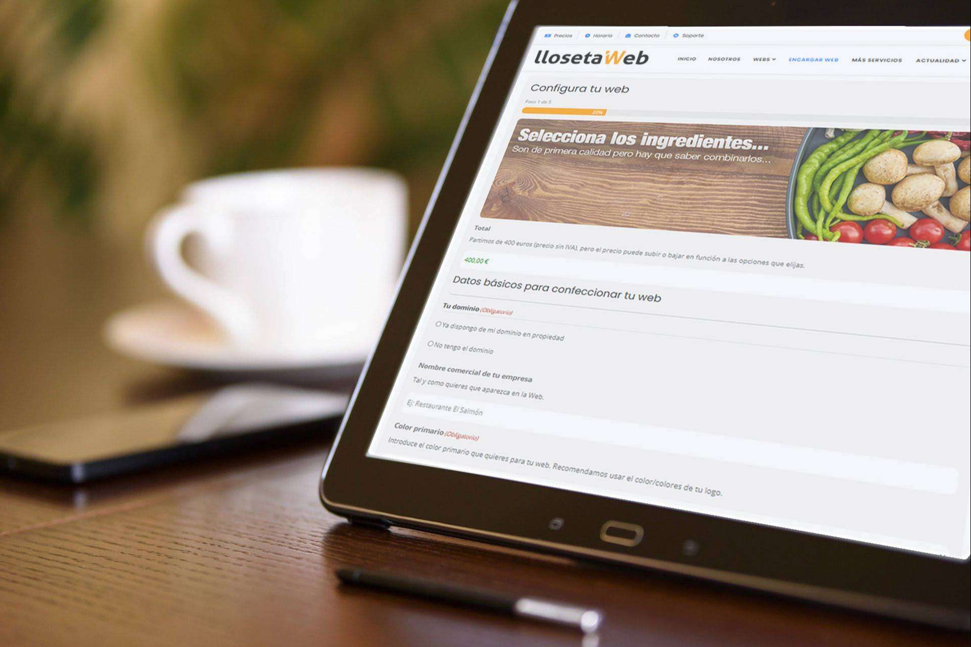 ¿Cómo solicitar una web simple? Llosetaweb
