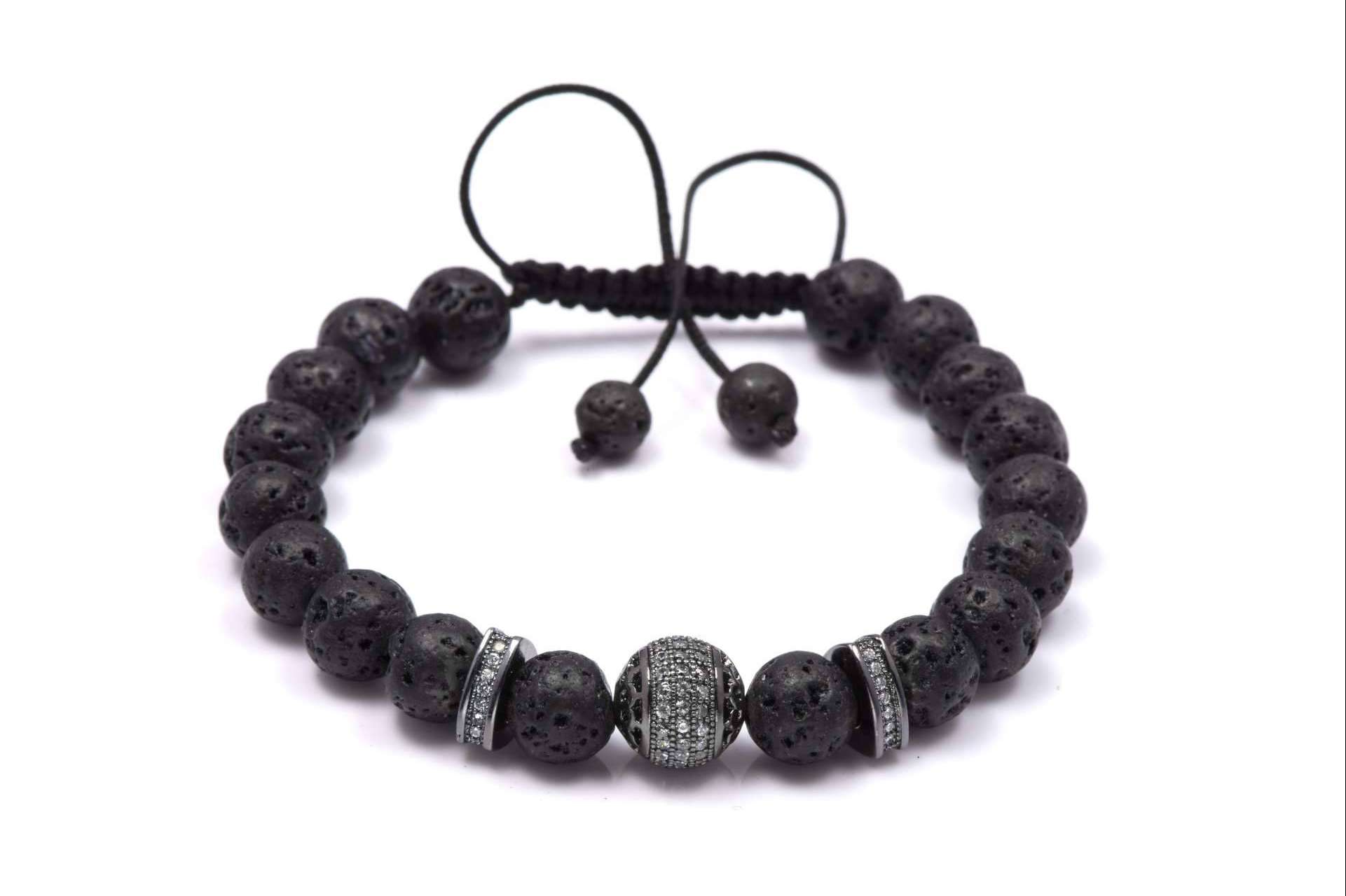 Pulseras de piedras semipreciosas energéticas hechas a mano con la Luna de Buda