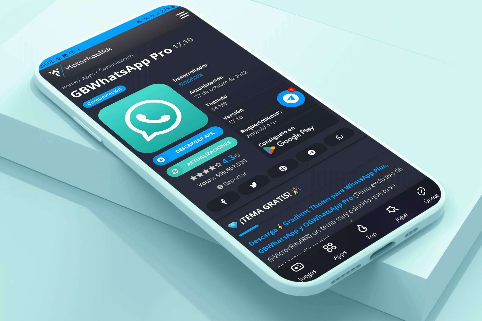 Descargar WhatsApp Plus y GBWhatsApp a través de  VictorRaulRR Apps