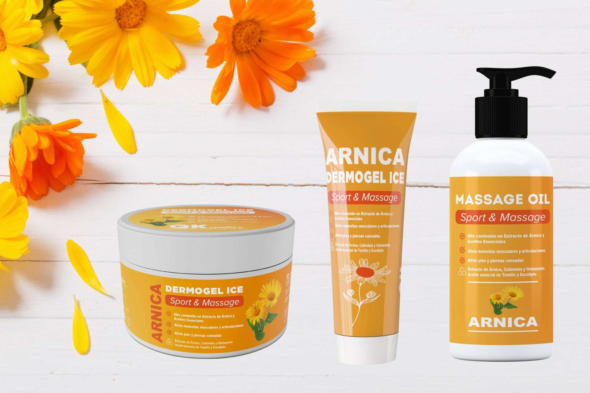 QKnatur ofrece crema y aceite masaje árnica