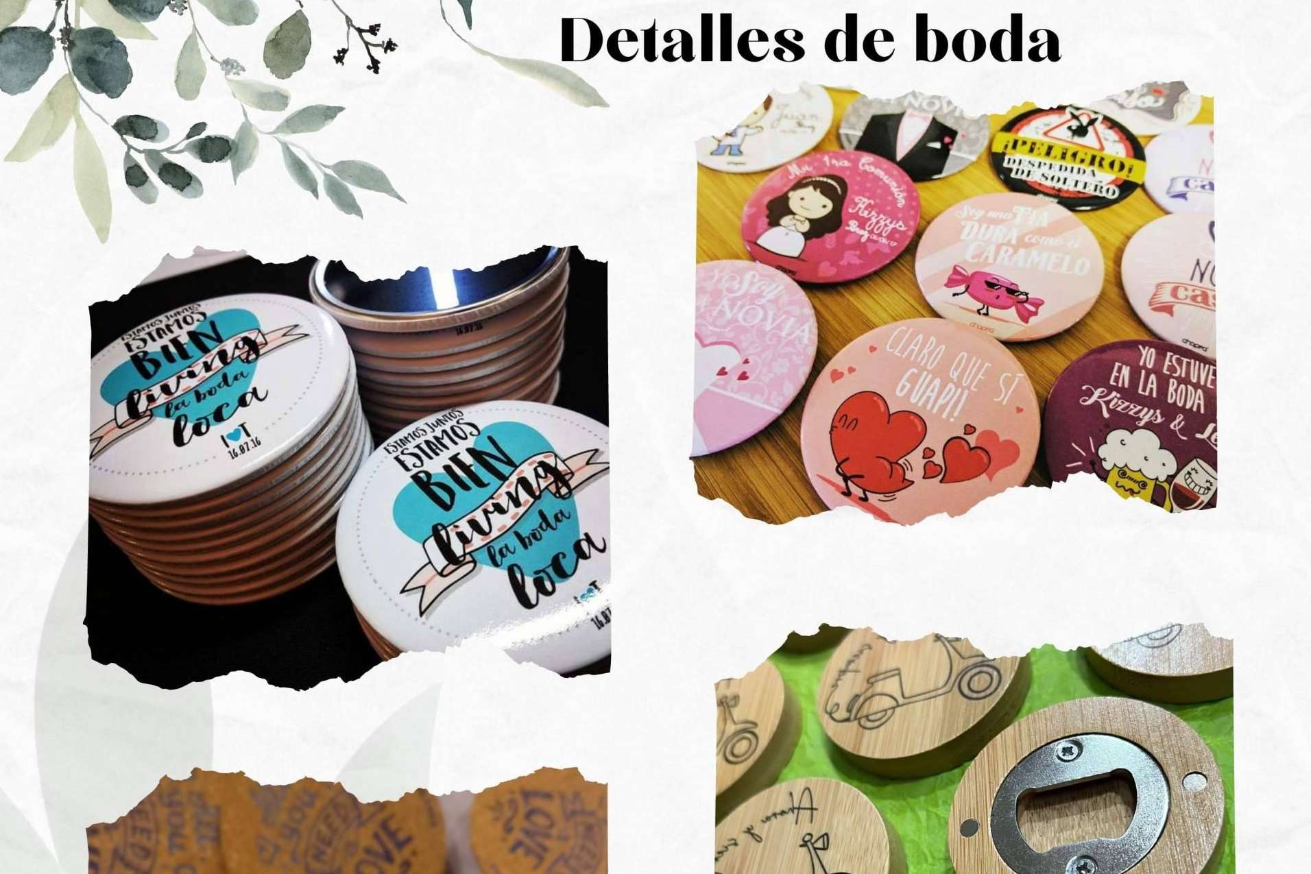 Detalles personalizados para hacer de una boda un evento único y memorable, con Chapea