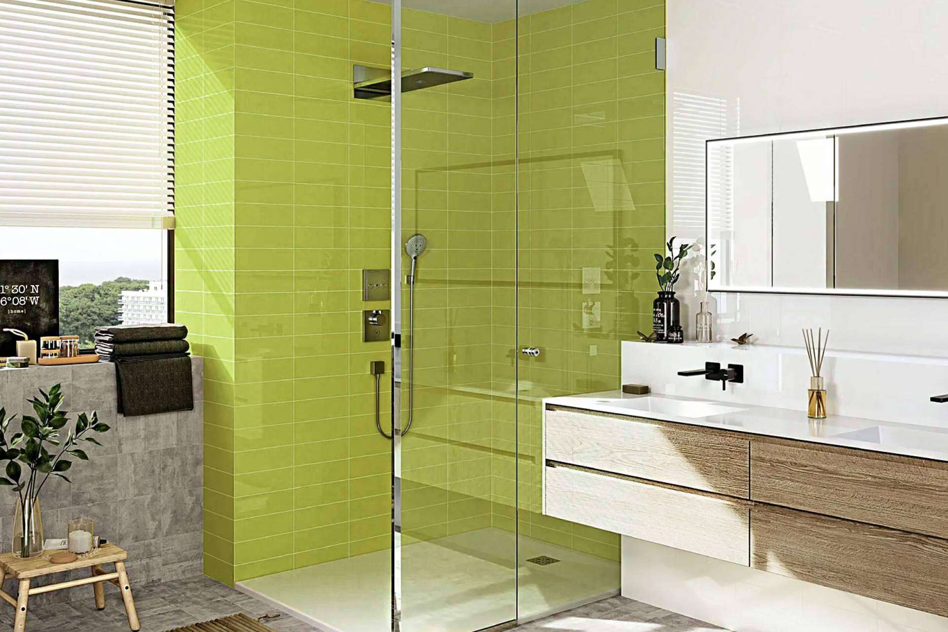 ¿Dónde encontrar azulejos metro verdes para baños con estilo?