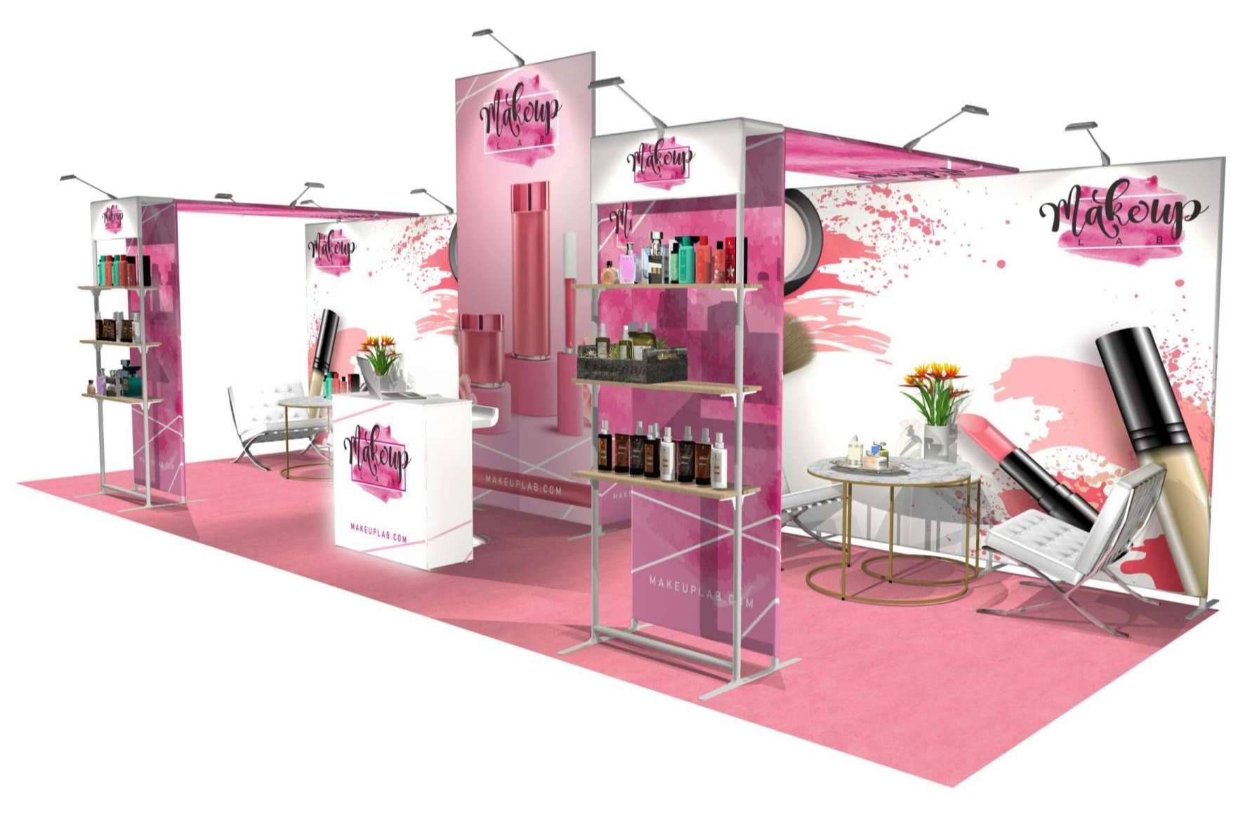 El stand reutilizable de Olika Stands permite mostrar una marca de forma consistente con el más alto estándar de calidad