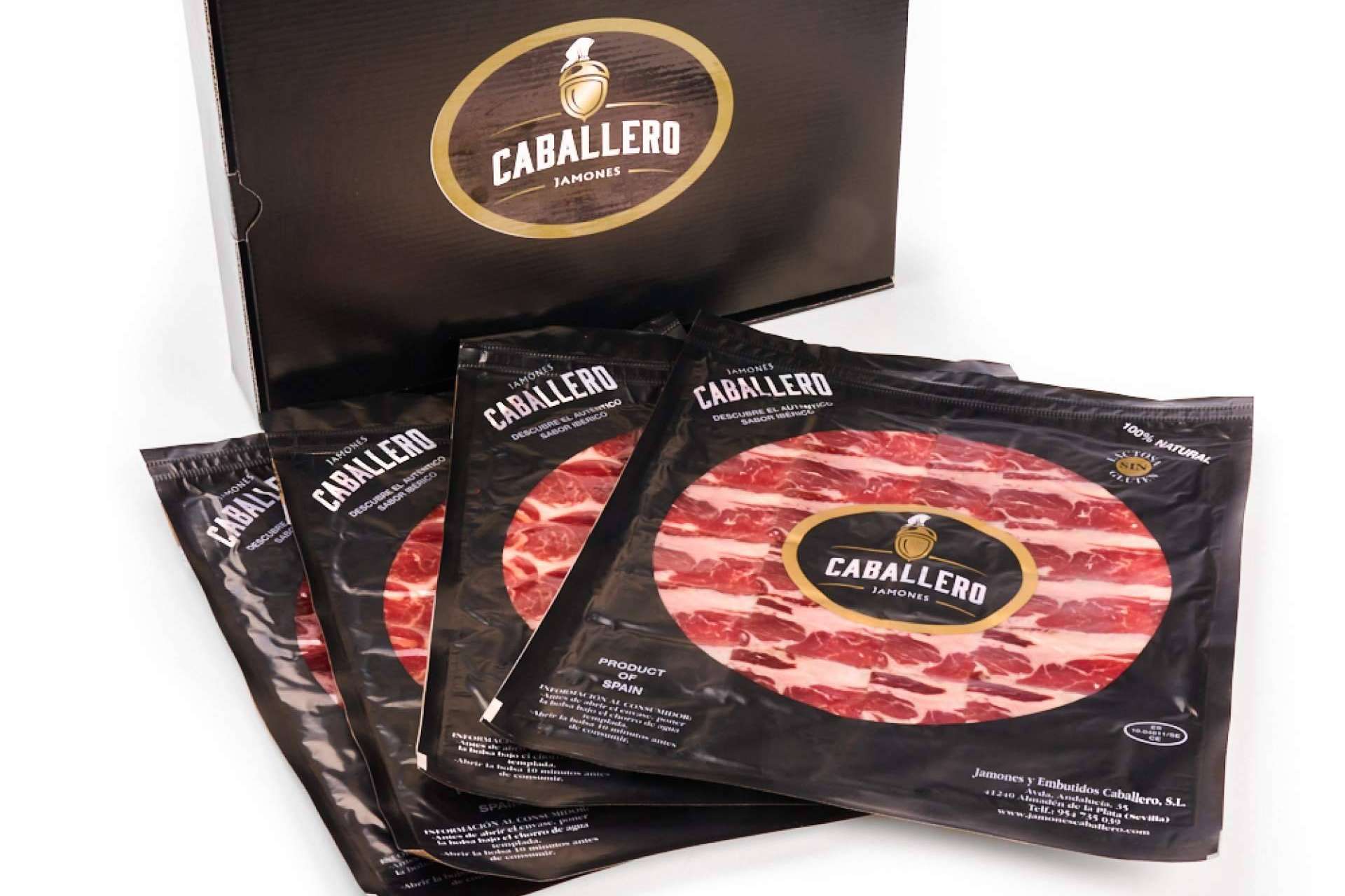 Auténtico jamón de bellota 100 % ibérico, en Jamones Caballero