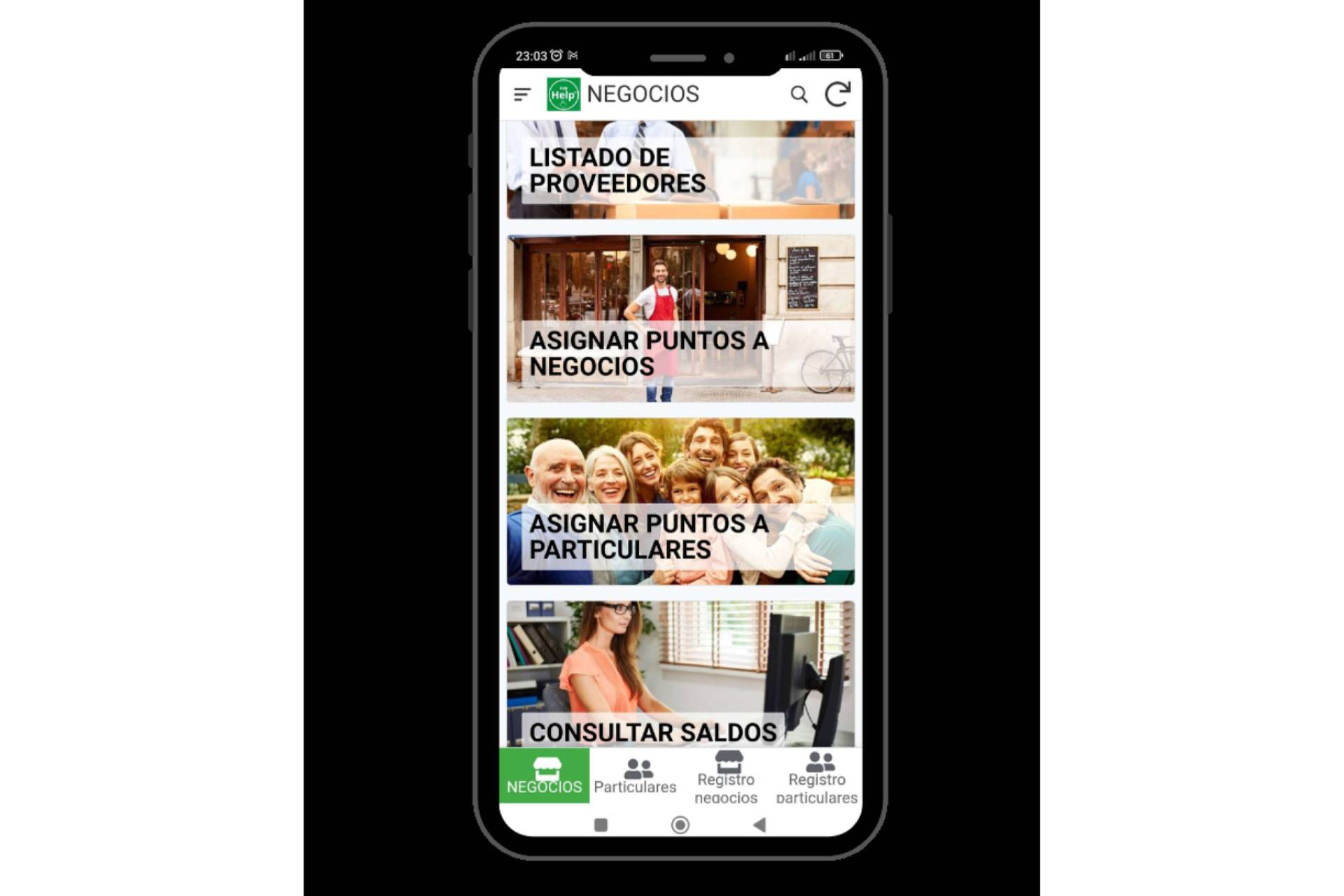 El sistema de APP HELP mejora la visibilidad de los comercios locales mediante descuentos