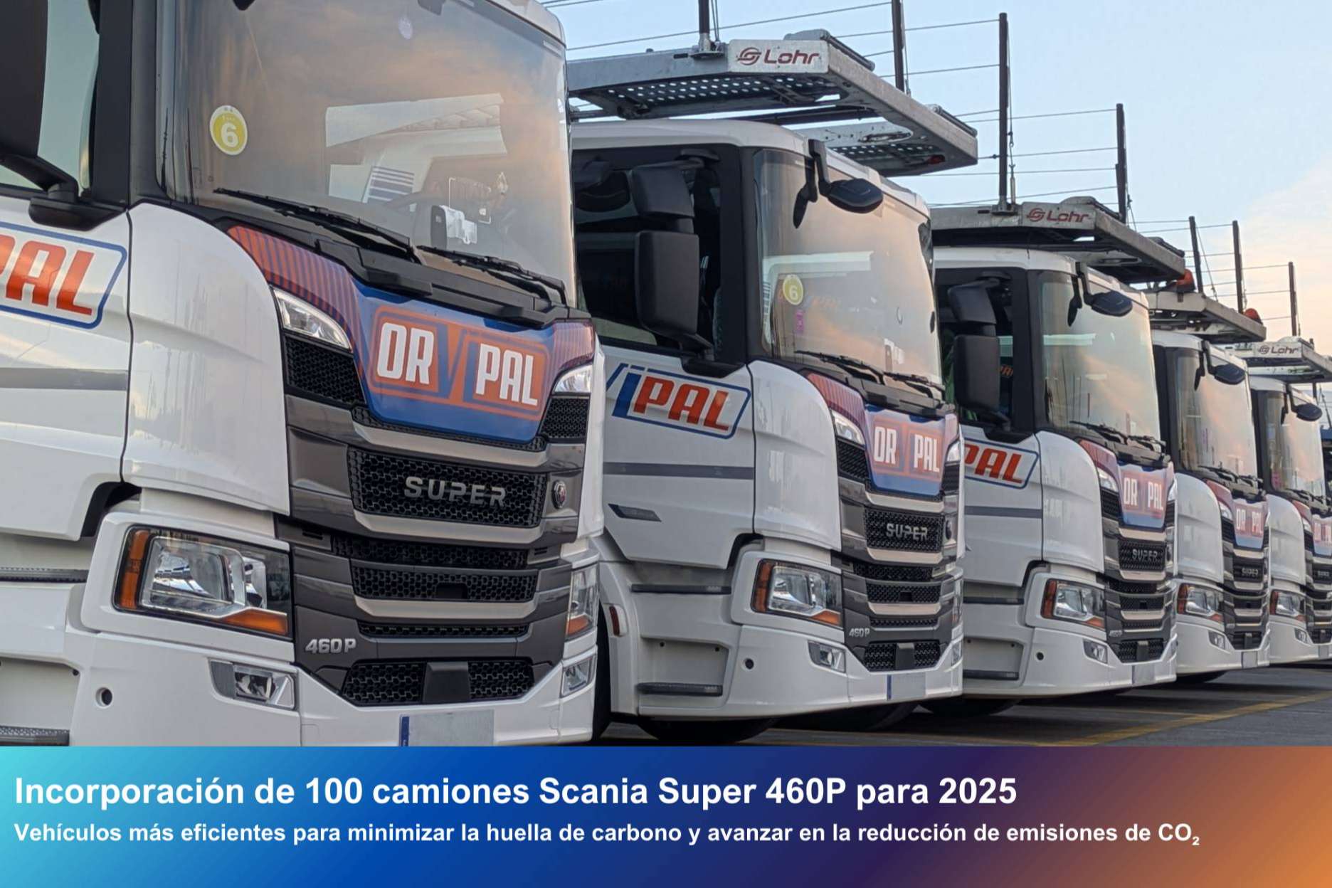ORVIPAL fortalece su operativa con 100 camiones portavehículos adicionales