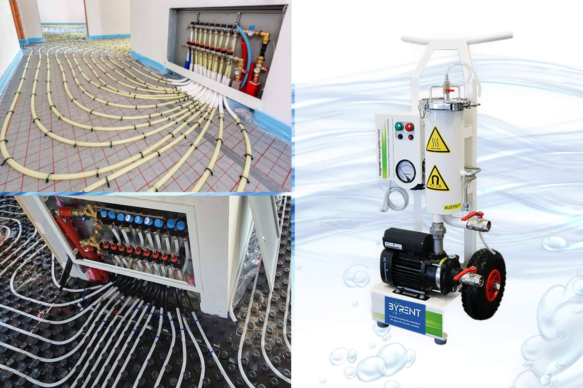 Suelo radiante industrial y mantenimiento del agua; eficiencia energética con visión a largo plazo