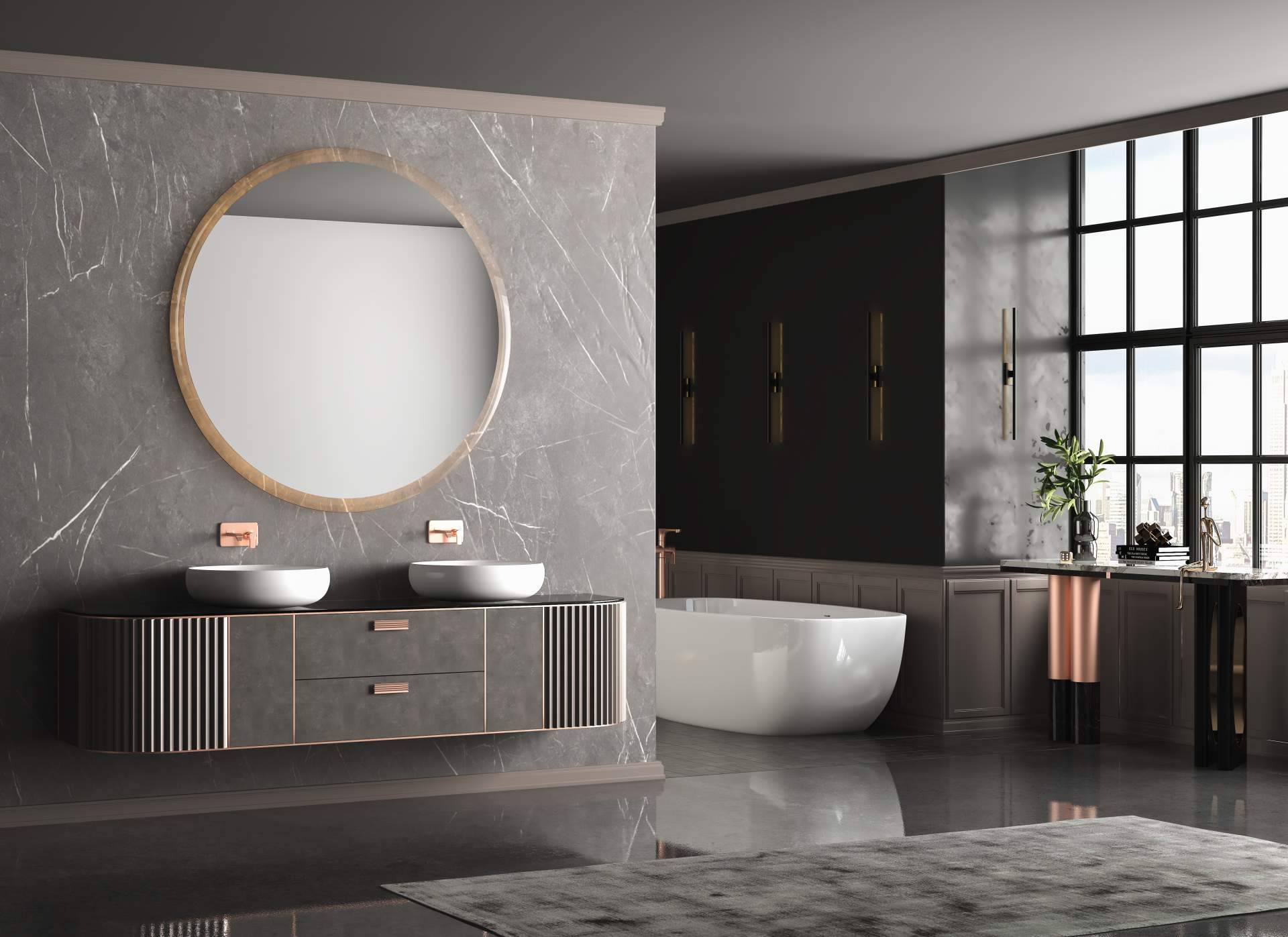 Nuevas soluciones de Balnearian en mobiliario de baño con diseño actual y entrega incluida en península