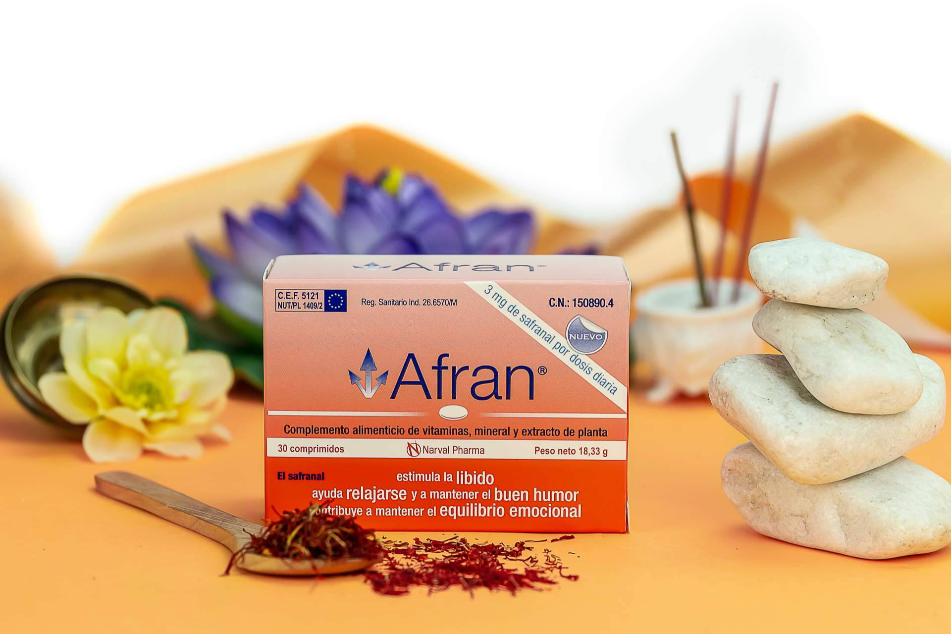 Afran, el complemento natural con azafrán de Narval Pharma para mejorar el estado de ánimo